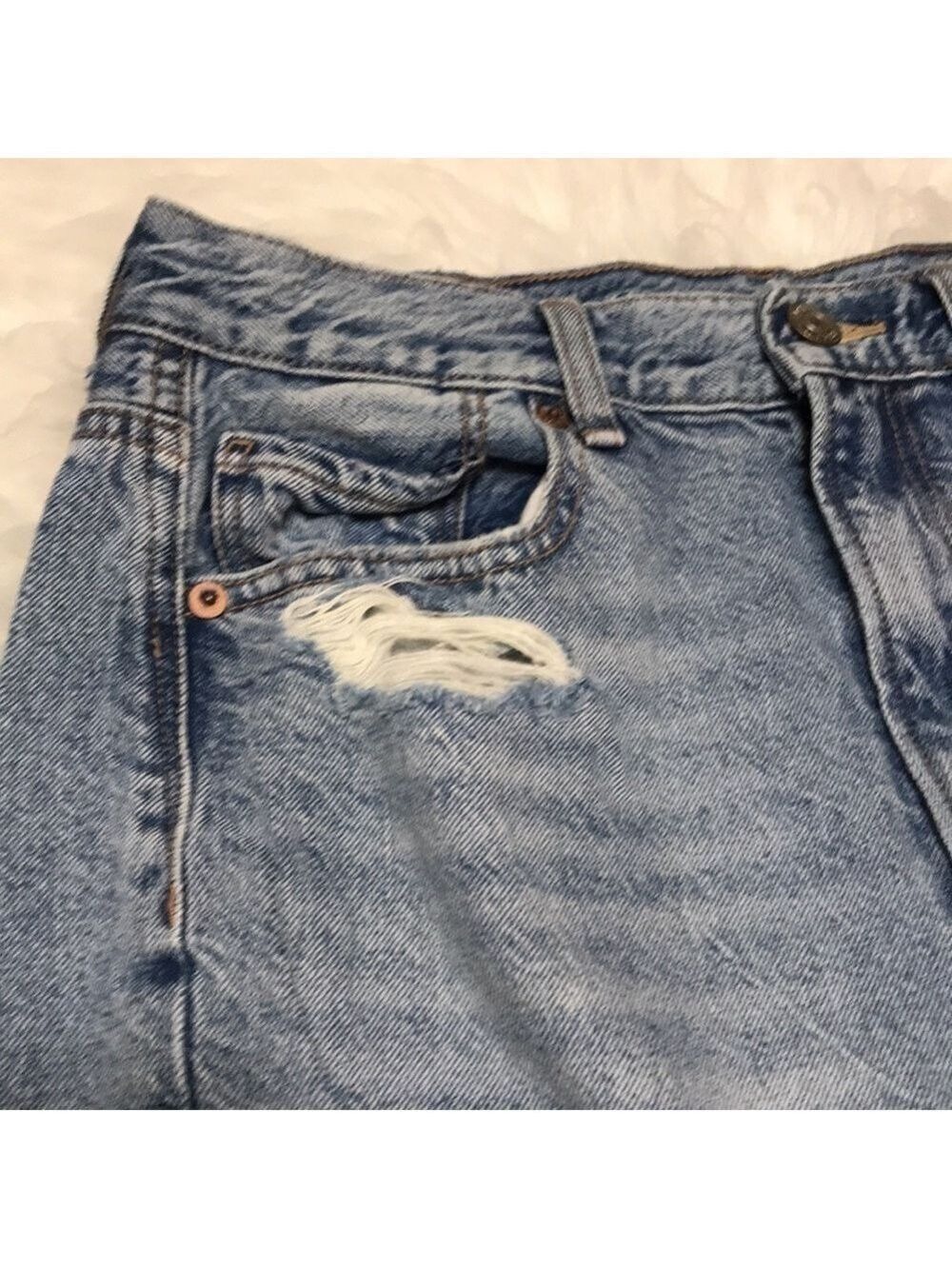 AEO HIGHEST MOM RISE RIPPED JEANS SZ 4S - Picture 10 of 12